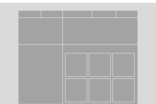 Grid boxes creating a grid