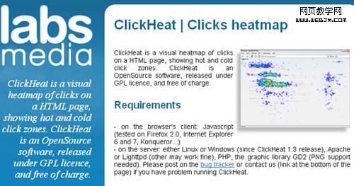 clickheat 25 Tools to Improve Your Websites Usability