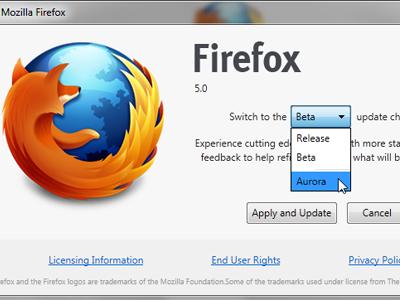 Switch between test versions of Firefox