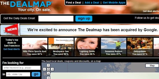 美国团购网站The Dealmap