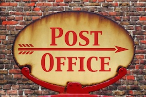 image of vintage post office sign
